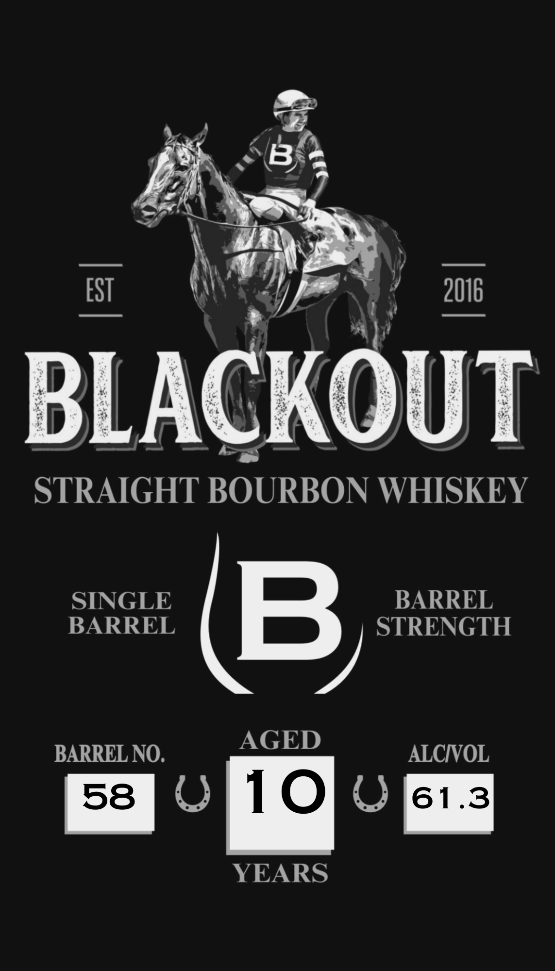 Blackout 10 year single barrel bourbon Barrel 58