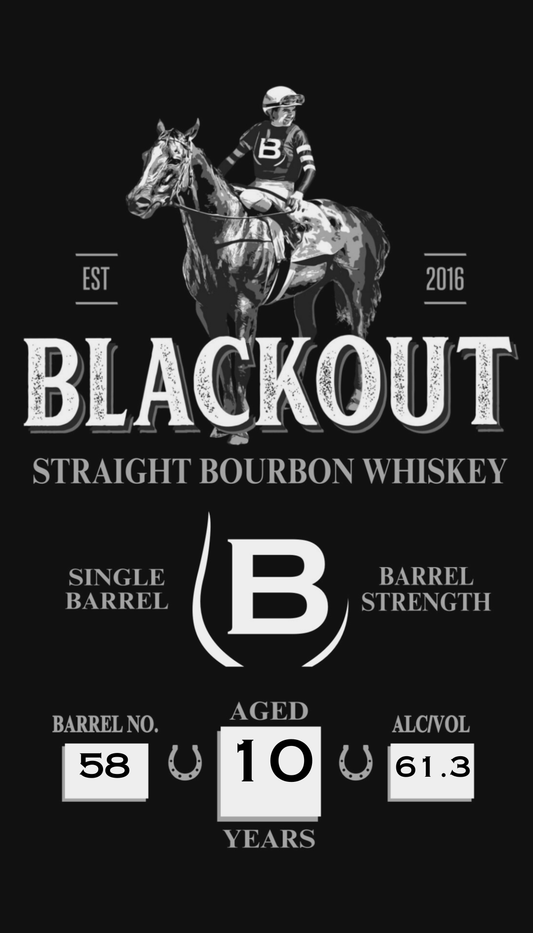 Blackout 10 year single barrel bourbon Barrel 58
